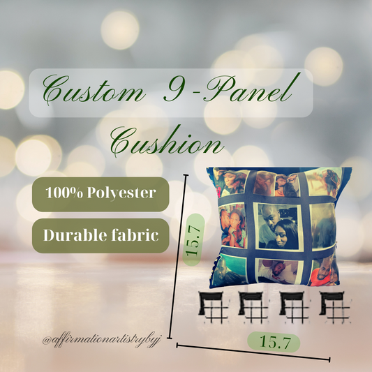 Custom 9-Panel Throw Cushion- (Pillow)